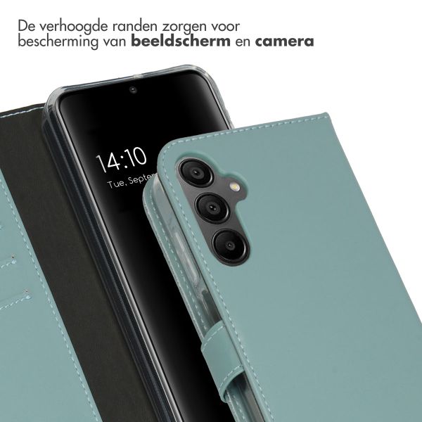 Selencia Echt Leren Bookcase Samsung Galaxy A15 (5G/4G) - Air Blue