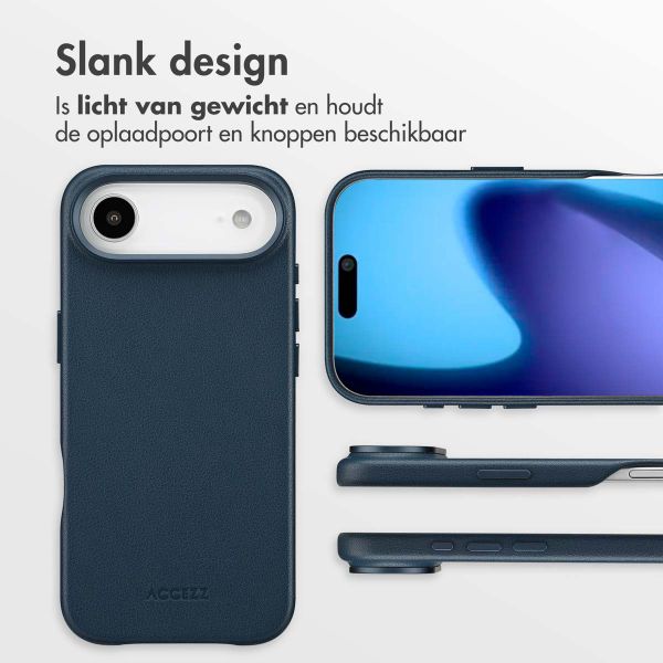 Accezz MagSafe Leather Backcover Apple iPhone Air - Nightfall Blue