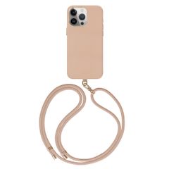 Coehl Muse MagSafe Backcover met koord iPhone 15 Pro - Dusty Nude