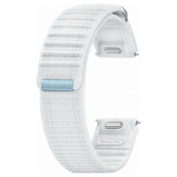 Samsung Originele Watch7 Fabric Band Galaxy Watch 4 / 5 / 6 / 7 (20 mm) - M/L - White Sand