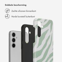 Selencia Vivid Backcover Samsung Galaxy A55 - Colorful Zebra Sage Green
