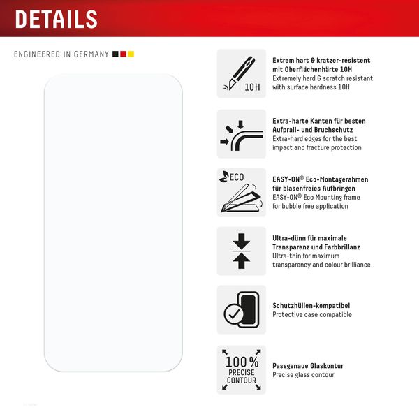 Displex Screenprotector Real Glass Apple iPhone 16