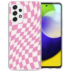 imoshion Design hoesje Samsung Galaxy A53 - Retro Pink Check