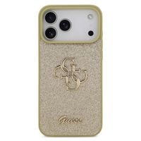 Guess Big 4G Logo Backcover Grained Apple iPhone 17 Pro Max - Goud