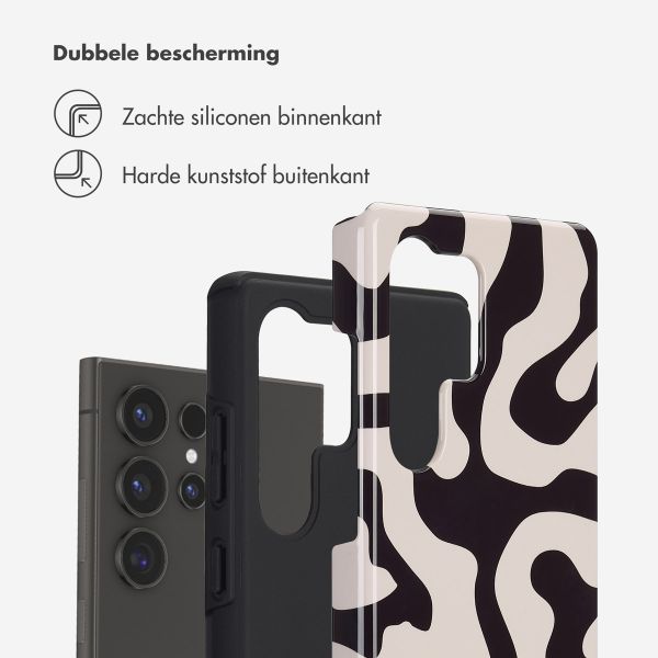 Selencia Vivid Backcover Samsung Galaxy S25 Ultra - Art Wave Black