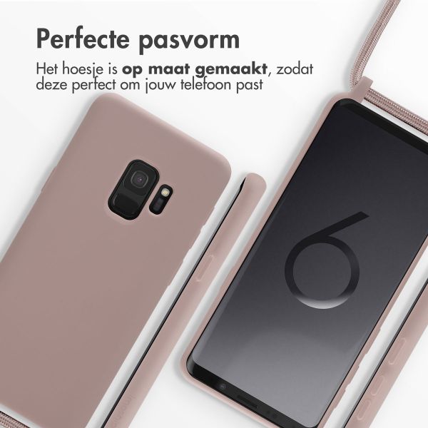 imoshion Siliconen hoesje met koord Samsung Galaxy S9 - Sand Pink