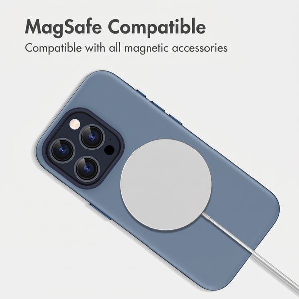 imoshion Colour Back Cover with Thin MagSafe Ring Apple iPhone 15 Pro - Dark Blue