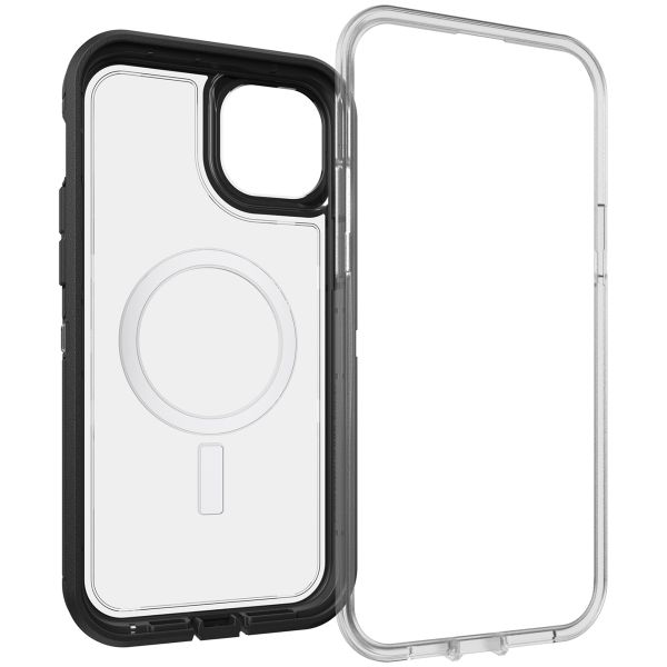 OtterBox Defender Rugged Backcover met MagSafe iPhone 14 Plus - Transparant / Zwart