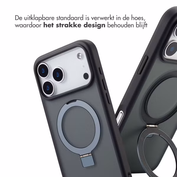 Accezz Ring Stand Backcover met MagSafe Apple iPhone 17 Pro Max - Zwart