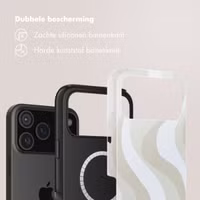 Selencia Vivid Backcover met MagSafe Apple iPhone 17 Pro - Desert Waves Beige