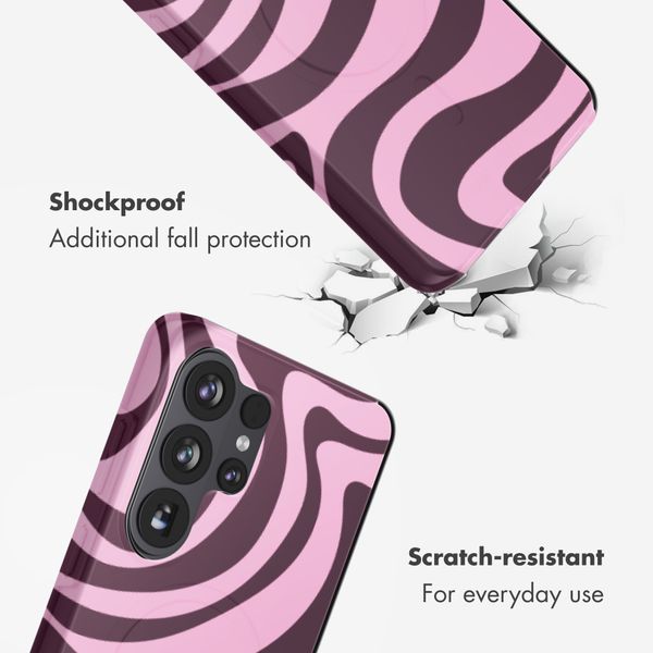 Selencia Vivid Back Cover with MagSafe Samsung Galaxy S26 Ultra - Wavy Swirl Pink Plum