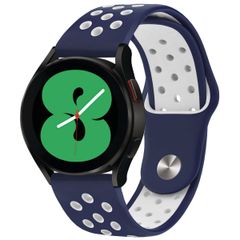 imoshion Siliconen sport bandje Samsung Galaxy Watch 7 40/44 mm - Blauw / Wit