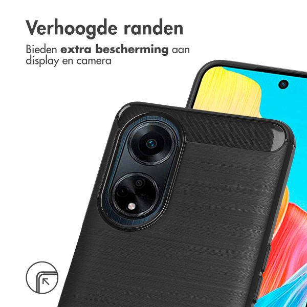 imoshion Brushed Backcover Oppo A98 - Zwart