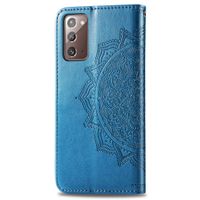 Mandala Bookcase Samsung Galaxy Note 20 - Turquoise