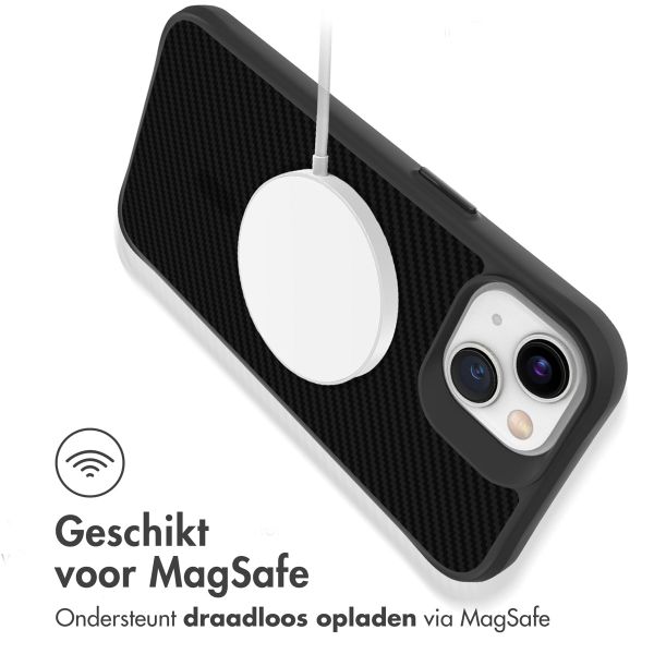 imoshion Rugged Hybrid Carbon Case met MagSafe iPhone 13 - Zwart