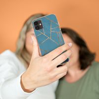 imoshion Design hoesje iPhone Xr - Grafisch Koper / Blauw