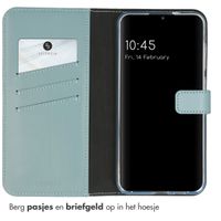 Selencia Echt Leren Bookcase Samsung Galaxy S24 Plus - Air Blue