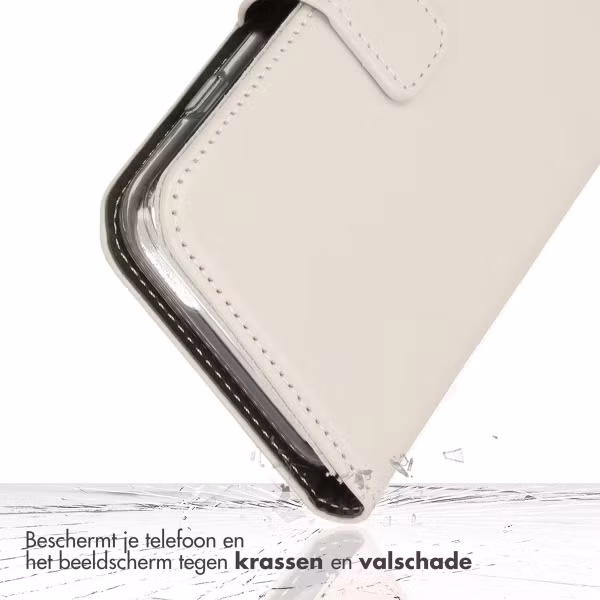 Selencia Echt Leren Bookcase Apple iPhone 15 - Greige