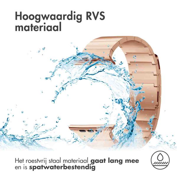 Selencia Stalen magnetisch bandje Apple Watch Series 1 t/m 11 / SE / Ultra (44/45/46/49 mm) - Rosé Goud