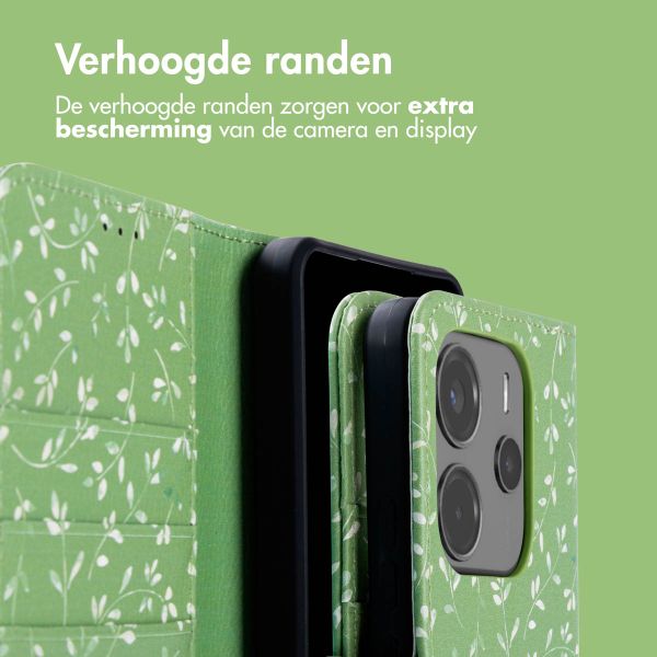 imoshion Design Bookcase Xiaomi Redmi Note 14 (4G) - Green Flowers