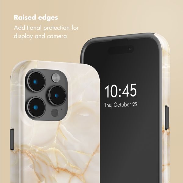 Selencia Vivid Back Cover with MagSafe Apple iPhone 15 Pro - Golden Beige Marble