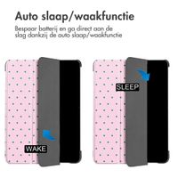 imoshion Design Trifold Bookcase Samsung Galaxy Tab S9 11.0 inch / S10 Lite / S10 FE / S9 FE 10.9 inch - Happy Dots