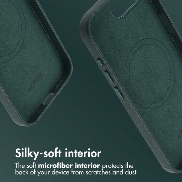 Accezz Leather Back Cover with MagSafe Apple iPhone 17e / 16e - Cedar Green
