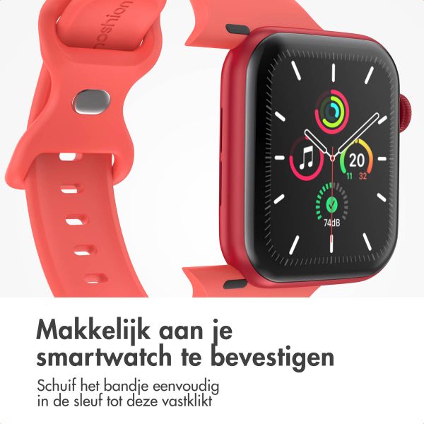 imoshion Siliconen⁺ bandje Apple Watch Series 1 t/m 10 / SE / Ultra (2) (44/45/46/49 mm) - Coral - Maat M/L