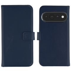 Selencia Echt Leren Bookcase Google Pixel 11 / 11 Pro - Donkerblauw