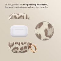 Selencia Sabi Case met panterprint  Apple Airpods Pro 3 - Soft Ivory