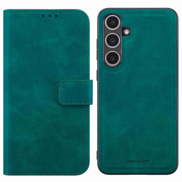 imoshion Uitneembare 2-in-1 Luxe Bookcase Samsung Galaxy S24 FE - Donkergroen