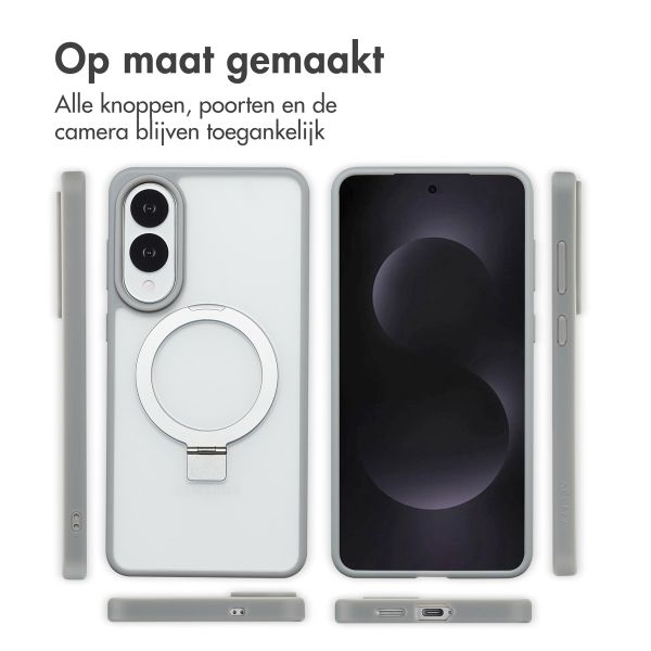 Accezz Ring Stand Backcover met MagSafe Samsung Galaxy S25 Edge - Grijs