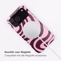Selencia Vivid Backcover met MagSafe Apple iPhone 17 Pro Max - Wavy Swirl Pink Plum