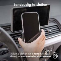 Autopakket | Mini Autolader USB-C / USB-A + CarPlay Dongle + Telefoonhouder Auto - Ventilatierooster - Zwart