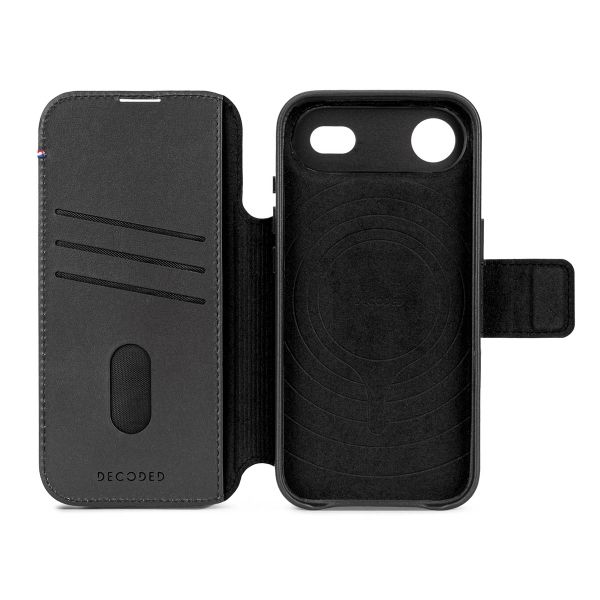 Decoded 2 in 1 Leather Detachable Wallet MagSafe Apple iPhone Air - Zwart