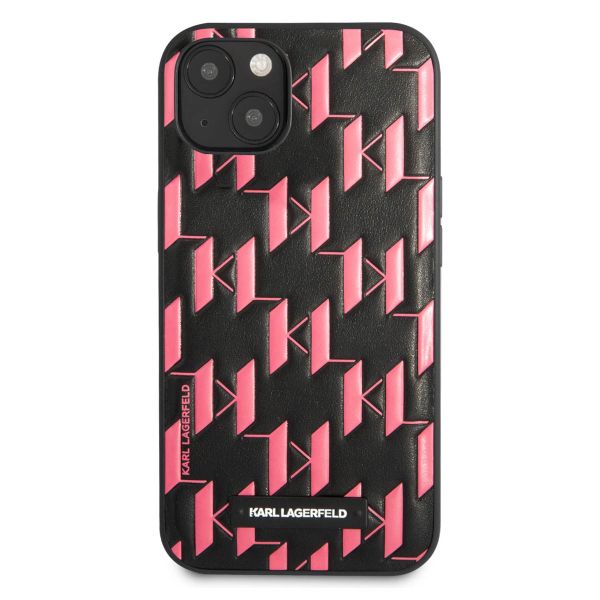 Karl Lagerfeld Hardcase Backcover Monogram Plaque iPhone 13 - Roze