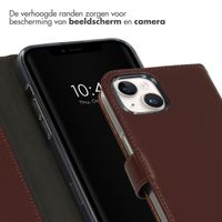 Selencia Echt Lederen Bookcase iPhone 15 Plus - Bruin