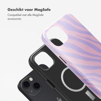 Selencia Vivid Tough Backcover met MagSafe iPhone 13 - Zebra Light Pink Lilac