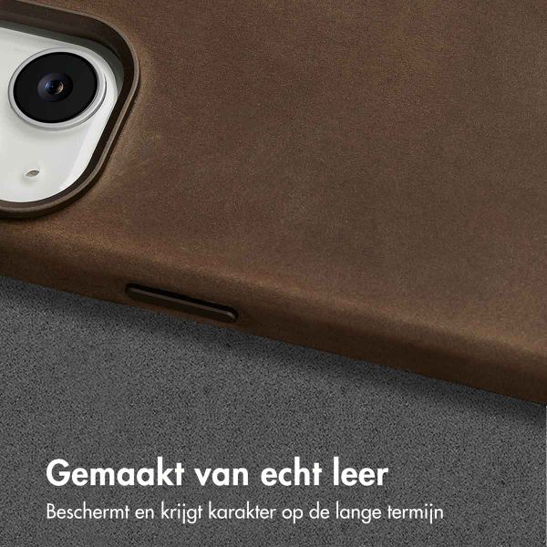 Accezz Vintage Leather Magsafe Backcover Apple iPhone 14 - Rustic Brown