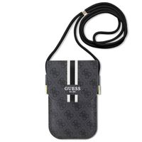 Guess 4G Leather Stripes telefoontasje - Zwart