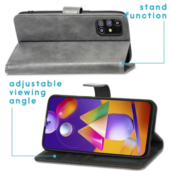 imoshion Luxe Bookcase Samsung Galaxy M31s - Grijs