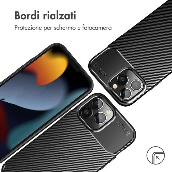 imoshion Carbon Softcase Backcover Apple iPhone 14 Pro Max - Zwart