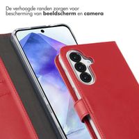 Selencia Echt Lederen Bookcase Samsung Galaxy A36  - Rood