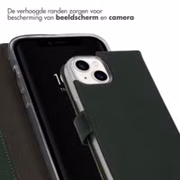 Selencia Echt Leren Bookcase Apple iPhone 14 - Groen