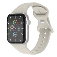 imoshion Gegraveerd siliconen bandje Apple Watch Series 1 t/m 10 / SE / Ultra (2) (44/45/46/49 mm) - Starlight