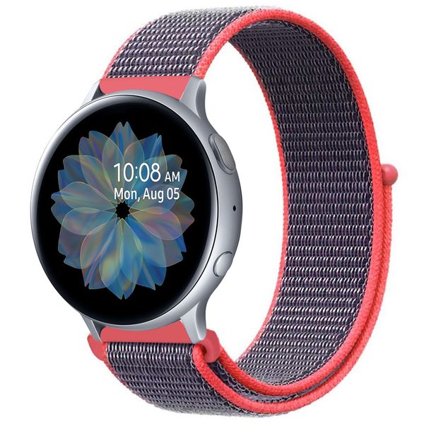 imoshion Nylon bandje Samsung Galaxy Watch 40/42mm / Active 2 42/44mm / Watch 3 41mm - Rood