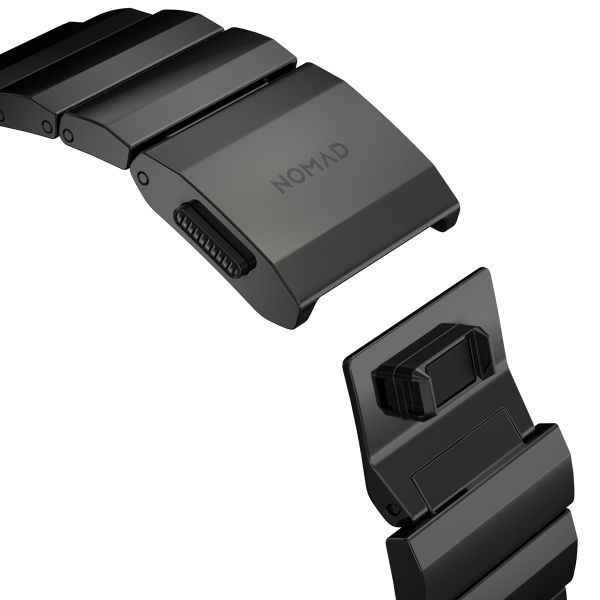 Nomad Magnetische stalen schakelband Apple Watch Series 1 t/m 11 / SE / Ultra (44/45/46/49 mm) - Graphite