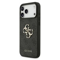 Guess 4G Metal Logo Backcover Apple iPhone 17 Pro - Zwart