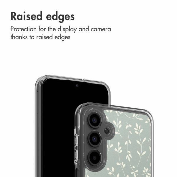 imoshion Design hoesje Samsung Galaxy A16 - Smoke Green Flowers