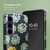 Selencia Vivid Backcover Samsung Galaxy S24 - Wavy Smiley Green